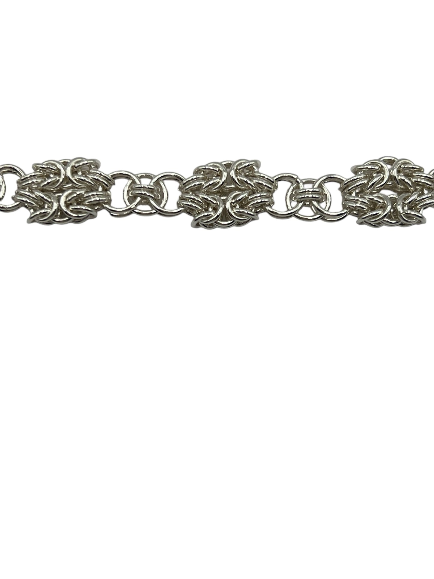 Double Byzantine Celtic Sterling Silver Necklace