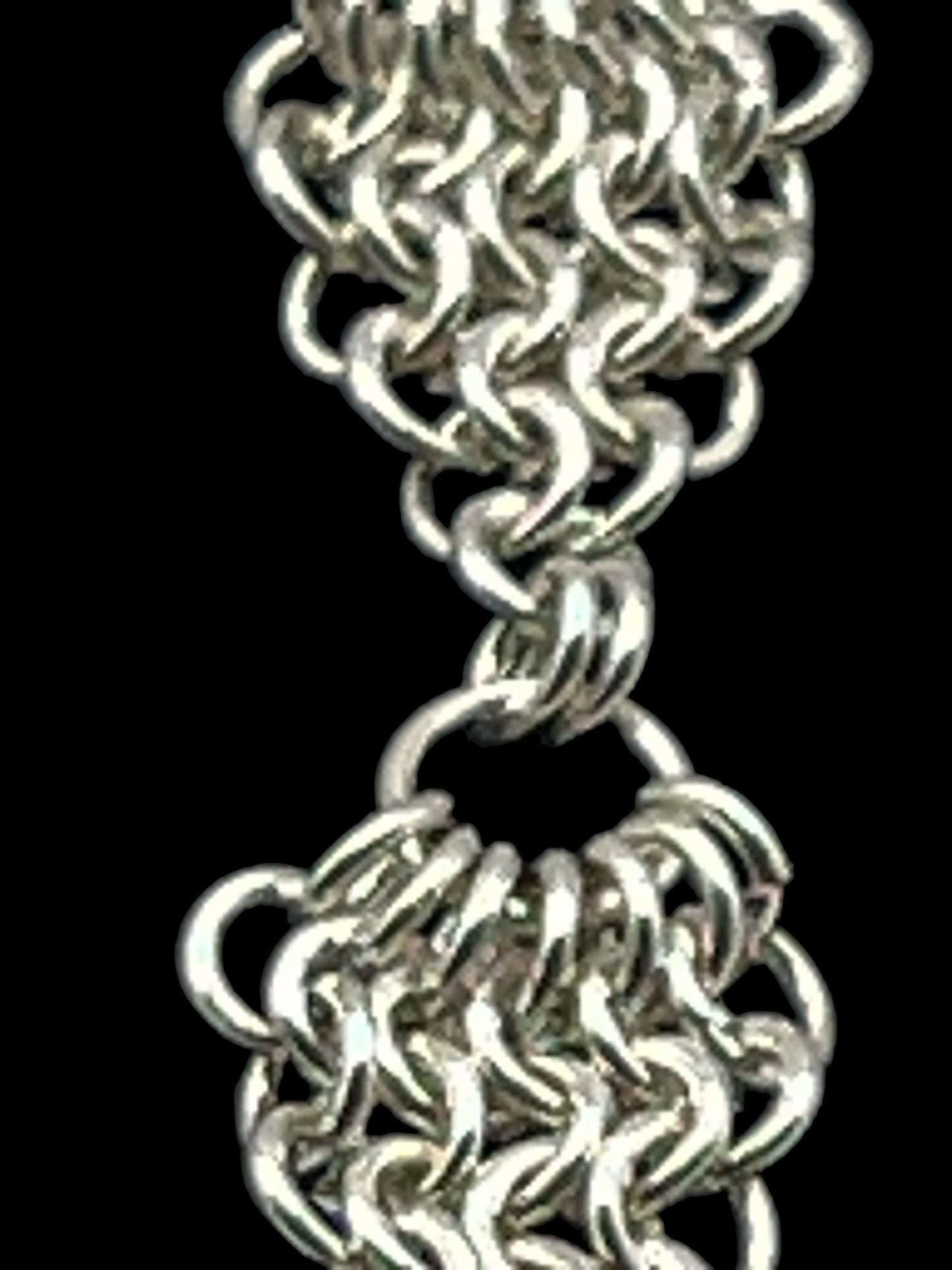 Flame Large Weave Sterling Silver Bracelet