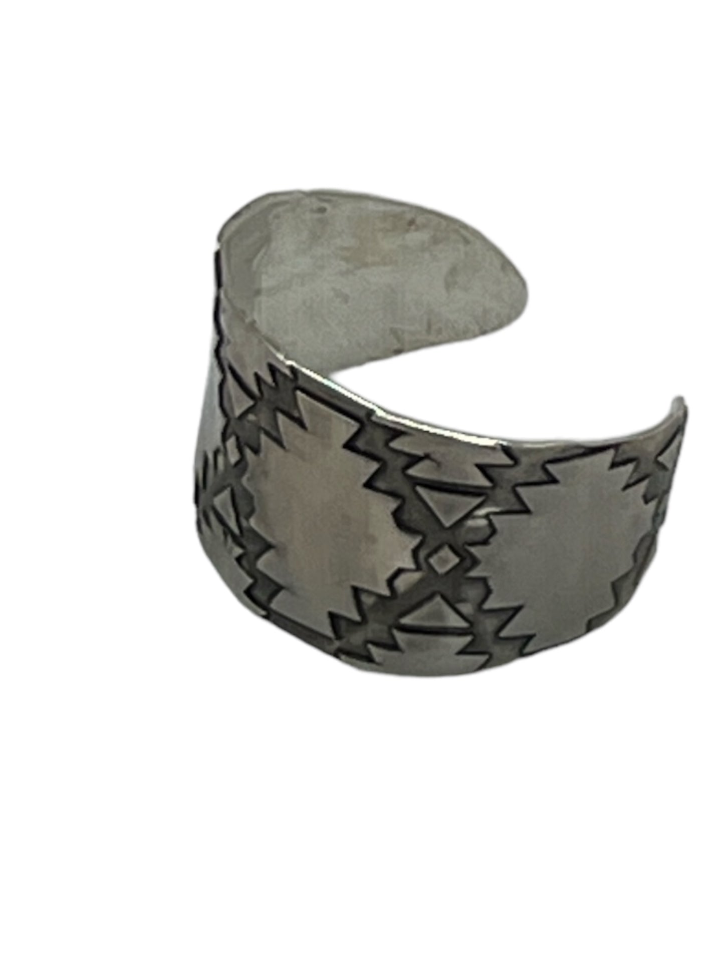 Navajo Inspired Sterling Silver Cuff